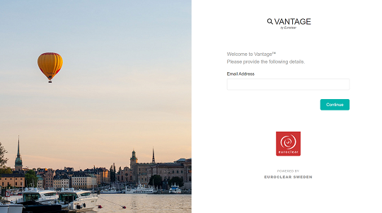 Logga in Vantage by Euroclear